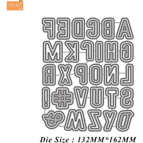 26 Uppercase Letters Metal Cutting Dies And Stamps Stencils for DIY Scrapbook Album Embossing Decora Mould Scrapbooking Dies