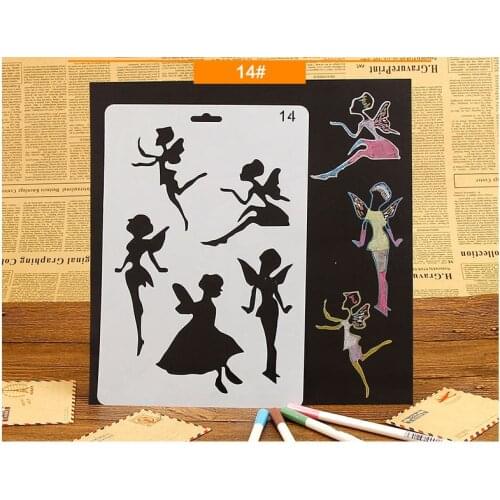 Angel Layering Stencils for Diy scrapbook/photo album Decorative Embossing coloring,painting stencil,home decor