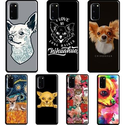 Cartoon Chihuahua Dog Case For Samsung Galaxy S8 S9 S10 Plus S20 FE S21 Ultra Note 20 Note 10 Plus Soft Cover