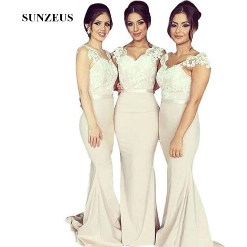 Elegant Mermaid Arabic Women Dresses For Bridesmaid Appliques Bodice Long Party Gowns Formal Wear vestidos elegantes de fiesta