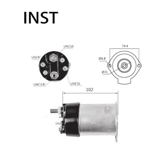 ELECTROMAGNETIC SWTICH SOLENOID FOR 12V 3.0KW F042010103 1114256 1119798 D932 143 SNLS143 1114322 1114356 1114505 1119798