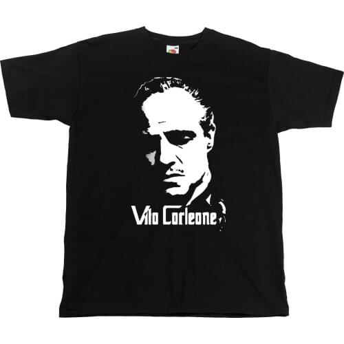 Vito Corleone The Godfather Marlon Brando Face The Der Pate T-Shirt 2019 Fashion Men Design Free Shipping Summer Cool Tees