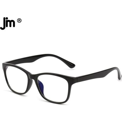 JM Vintage Square Blue Light Glasses Fake Women Men Computer Blue Light Blocking Clear Glasses Frame