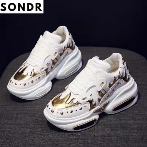 Sneakers Women Shoes 2021 Fashion Breathable Female Platform Shoes Casual Thick Sole Designer Chunky Sneakers Women Basket Femme