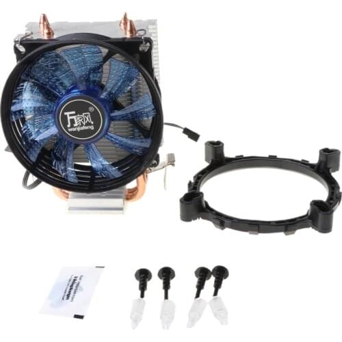 2 Heatpipe Aluminium PC CPU Cooler Cooling Fan for intel 775/1155/1151 754/AM2 A0NC