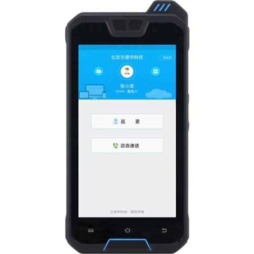 Landwell Cloud-Based App Patrol Guard Tour System IP68 6000mAh Android Mobile Phone 9C With NFC Reader Inside