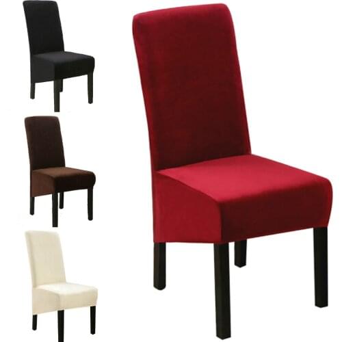 Lychee Solid Chair Covers Stretch High Back Chair Covers Dining Room Wedding Banquet Seat Covers