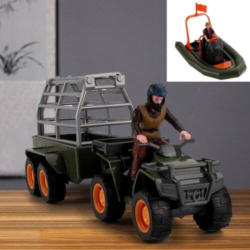 Simulation Motorcycle Airship Driver Miniature Collectible Model Toy Kids Gift