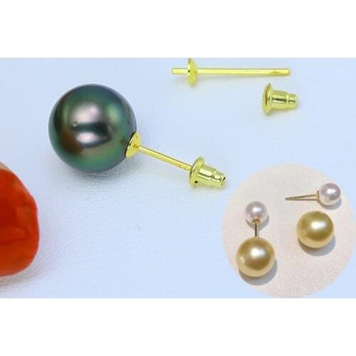 Trendy 925 Sterling Silver Earrings Mountings Findings Base Mountings Jewelry Parts Accessories for Pearls Beads 10 pairs/lot