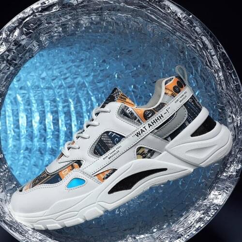 Mens Breathable Lightweight Sports Shoes Lace Up Outdoor Trend Sneakers Casual Running Shoes Non-slip Soft Sole 35-44