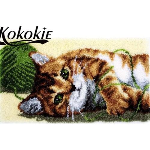 Diy carpet knooppakket tapijten cartoon tapestry kits latch hook kit rug canvas printing vloerklee latch hook crocheting tapis