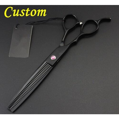 Custom professional 440c Left handed 7 inch shears Pet dog grooming hair scissors thinning barber tools hairdressing scissors
