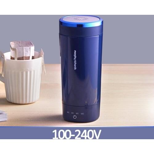 100-240V Portable Electric Kettle Travel Heating Cup Boiled Water Pot 316 Stainless Steel Teapot 4 Gear Temperature Kettle 300ml