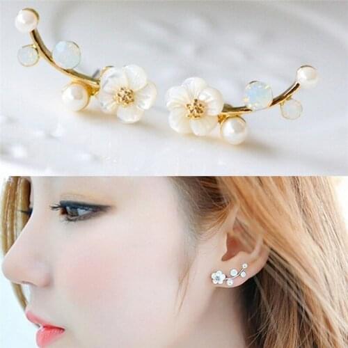 QrhYK Women's Silver Earrings