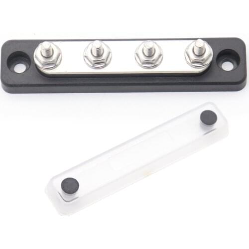 BusBar with Cover Terminal Bus Bar 100 A BusBar Block with Cover Power Distribution Terminal Block Used for Yacht