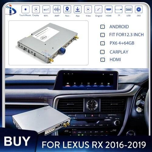 Android System Car Multimedia Radio Player Video Interface for Lexus RX 2016-2019 GPS Navigation Decoding Box Fit For 12.3"