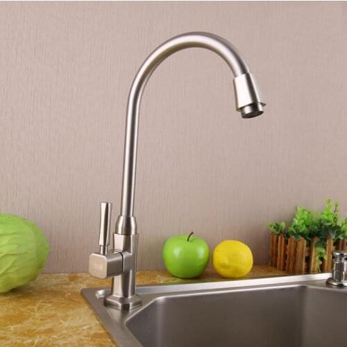 Zinc Alloy sink basin faucet single hole, Kitchen dish basin faucet hot and cold, Single cold basin faucets mixer water tap