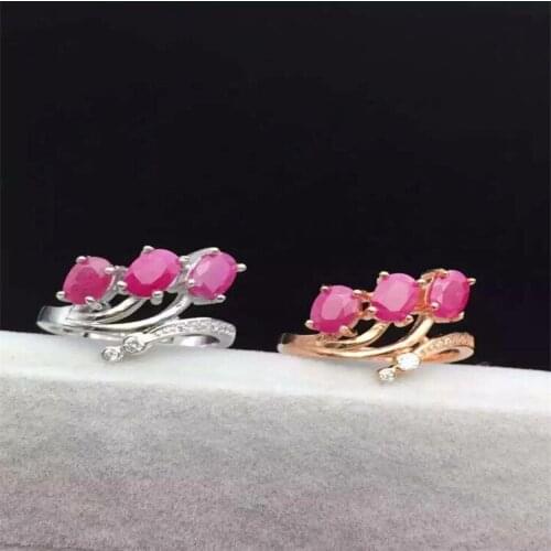 KJJEAXCMY fine jewelry 925 Pure silver inlaid with natural ruby lady ring dragonfly jewelry of primitive simplicity