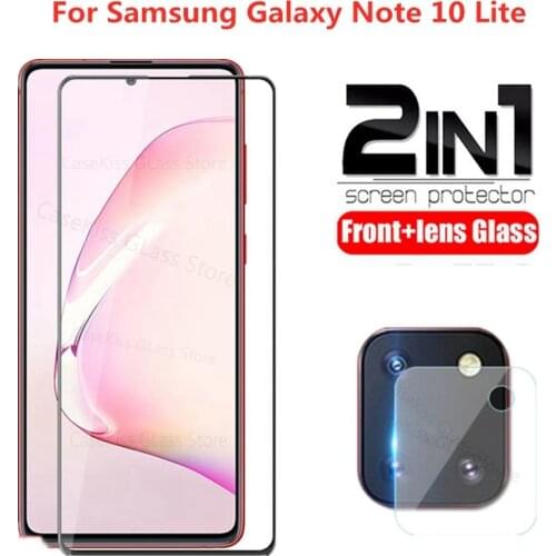 2in1 Protective glass for galaxy note 10 lite screen protector with camera lens on samsung note 10lite 2020 sm-n770f 6.7'' glass