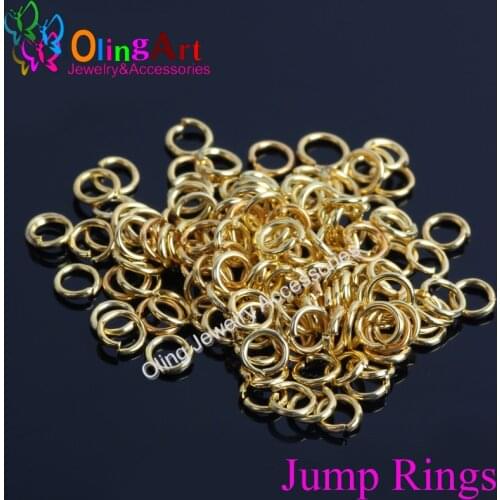 Gold OlingArt Mix Open Jump Ring 3 4 5 6 7 8 10mm link loop Rhodium Black Bronze for DIY Jewelry making Connector 2019