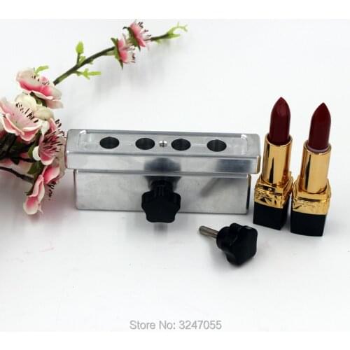 1Set/Lot 12.1mm 4Holes Empty Aluminum Lipstick Mold, High Quality 4C Cavities Convenitent Aluminum Lip Rouge Mold, Beauty Tool