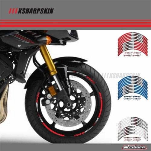 12X Thick Edge outer rim stripe Wheel decoration stickers For YAMAHA FZ1 fazer1
