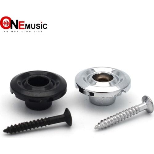 4set Round Electric Bass Guitar String Retainers Tree Black Chrome for choose