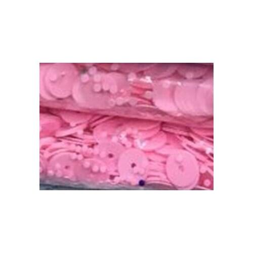 50g (4000pcs) 6mm Solid Colors Flat Round Sequins For Craft Designer DIY Accessories Middle Hole Solid Pink