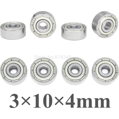 8pcs Universal Miniature Ball Bearings 3x10x4mm Metal Shielded For RC Car Parts