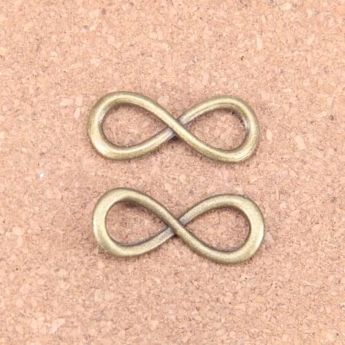 16pcs Charms infinity connector 30x12mm Antique Pendants,Vintage Bronze Jewelry,DIY for bracelet necklace
