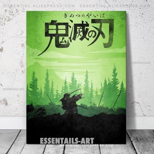Tanjiro Demon Slayer Kimetsu No Yaiba Anime Poster Wall Art Print Picture Living Room Home Decor Painting Decoration Canvas