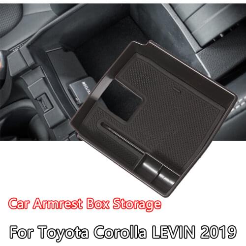 Car Accessories Central Armrest Box Storage Box Modification Decorative Interior For Toyota Corolla LEVIN 2019 With Logo