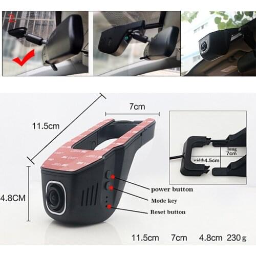 Car Dvr Mirror Dash Camera Dash Cam Dual Lens Hd Drive Recorder for Volkswagen for jeep for renault for SKODA for Toyota