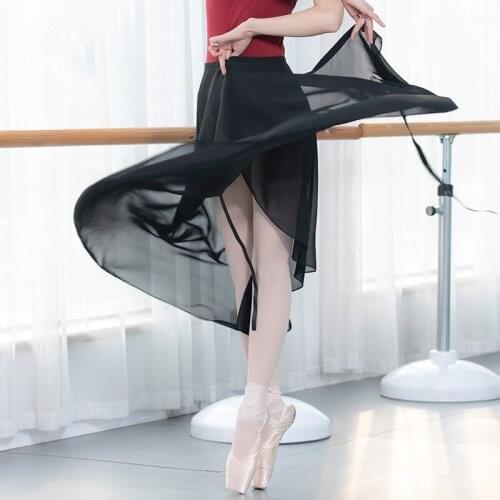 Ballet skirt women chiffon long dance skirt dresses for women ballet tutu ballerina contemporary skirt ballet wear tie up dance