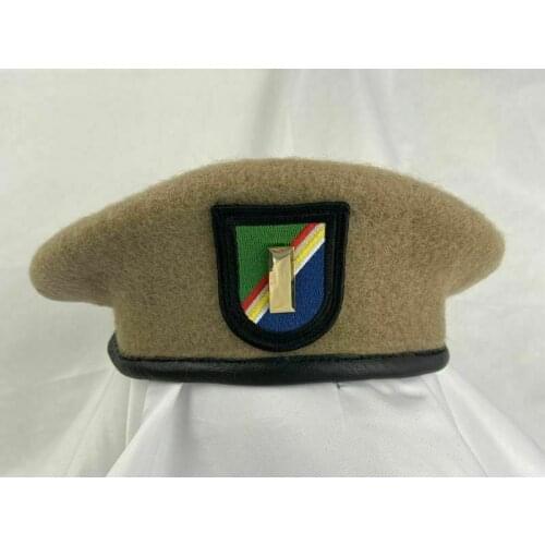 Us Army Ranger Regiment Wool Beret Khaki Army Second Lieutenant Officer Rank Hat armyshop2008