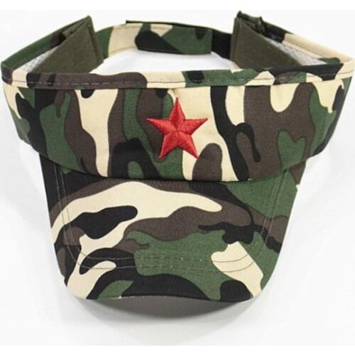 Kids Casual Camo Army Sun Visor Caps Children Sunscreen Hats Baseball Caps Five stars Embroidery baby Snapbacks hat