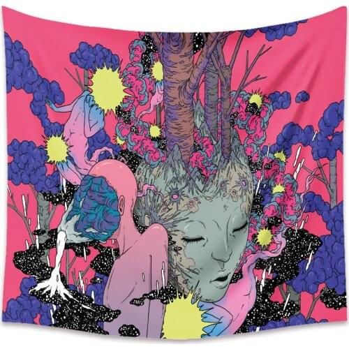 Abstract tapestry wall cloth background home decor polyester fabric blanket Wall decoration