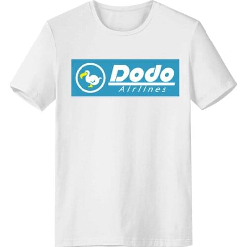 Animal Cosplay Crossing T Shirt White Dodo Airlines Logo Men Short Sleeve Summer O Neck Casual Cotton Tee