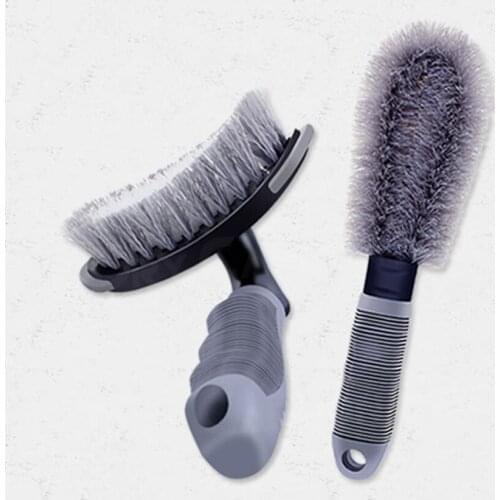 Car Washing Tools Auto Tire Cleaning Brush Wheel Hub Brush Plastic Handle Vehicle Cleaning Brush Car Special Cleaning Kit