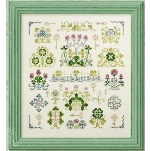 Top Manufacturer Embroidery Clover Cross Stitch Patterns Wedding Free with 100% Cotton Flosses & Free Shipping for Wall Decor