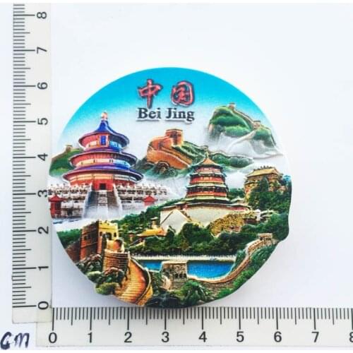 Beijing China)Fridge Magnet Creative Travel Commemorate Crafts 3D Ornaments Magnetism Resin Material Refrigerator Stickers