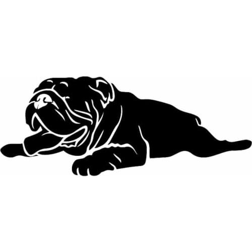 Dawasaru English Bulldog Pet Animal Car Sticker Personalized Decal Laptop Suitcase Motorcycle Auto Accessories PVC,18cm*7cm