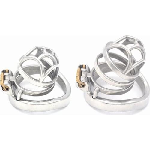 New Male stainless steel penis cage Bird Chastity Device metal cock ring penis lock belt slave bondage restraint cb6000 sex toy