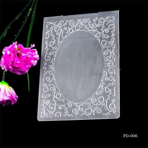 Oval frame design diy cutting dies SCRAPBOOKING PLASTIC EMBOSSING FOLDER