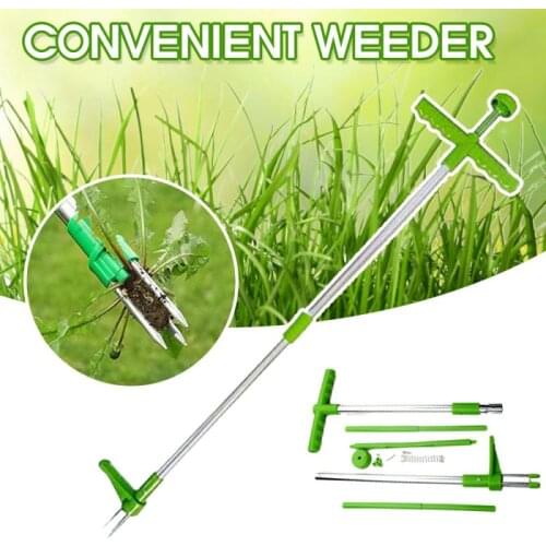 Detachable Root Remover Long Handle Lightweight Claw Weeder Manual Outdoor Yard Stand Up Garden Lawn Grass Puller Weed Killer