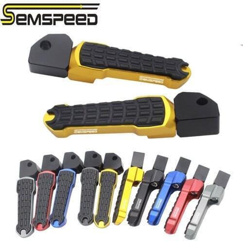SEMSPEED with Logo Yamaha Foot Pegs 2PCS Left Right Hold Foot Platform Suitable for Yamaha TDM Accessories Footrest TDM 900 850