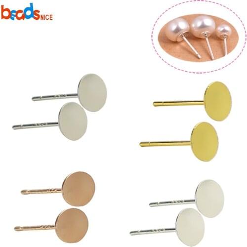 Beadsnice Sterling Silver Earring Post Findings Earring Stud Set Handmade Jewelry Diy Jewelry Making 34221