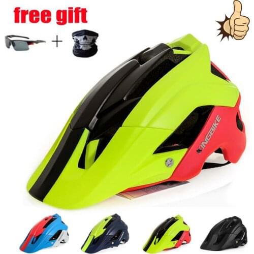 BATFOX MTB Road Bike Riding Helmet Cool Mountain Bicycle Camouflage Helmet Big Brim Hat with Tail Light BAT FOX Safety Helmet