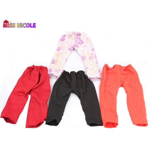 4 Styles Doll Pants Fit 43 cm Baby New Born Dolls Cotton Flower Pattern Doll Clothes For 18 inch American Dolls &1/3 Bdj
