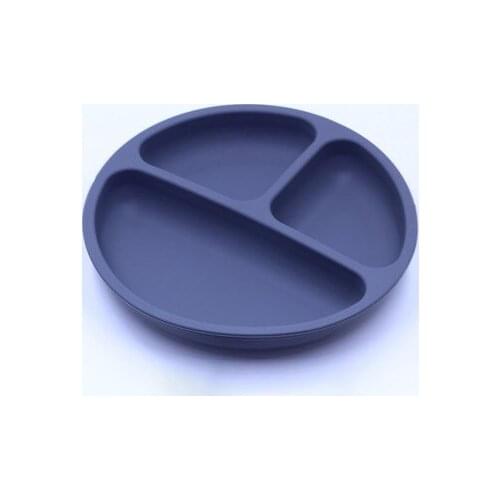 Silicone Baby Round Dinner Plate Kids' Complementary Food Bowl Infant Snack Divider Plate Tableware Anti-scald Training Plate